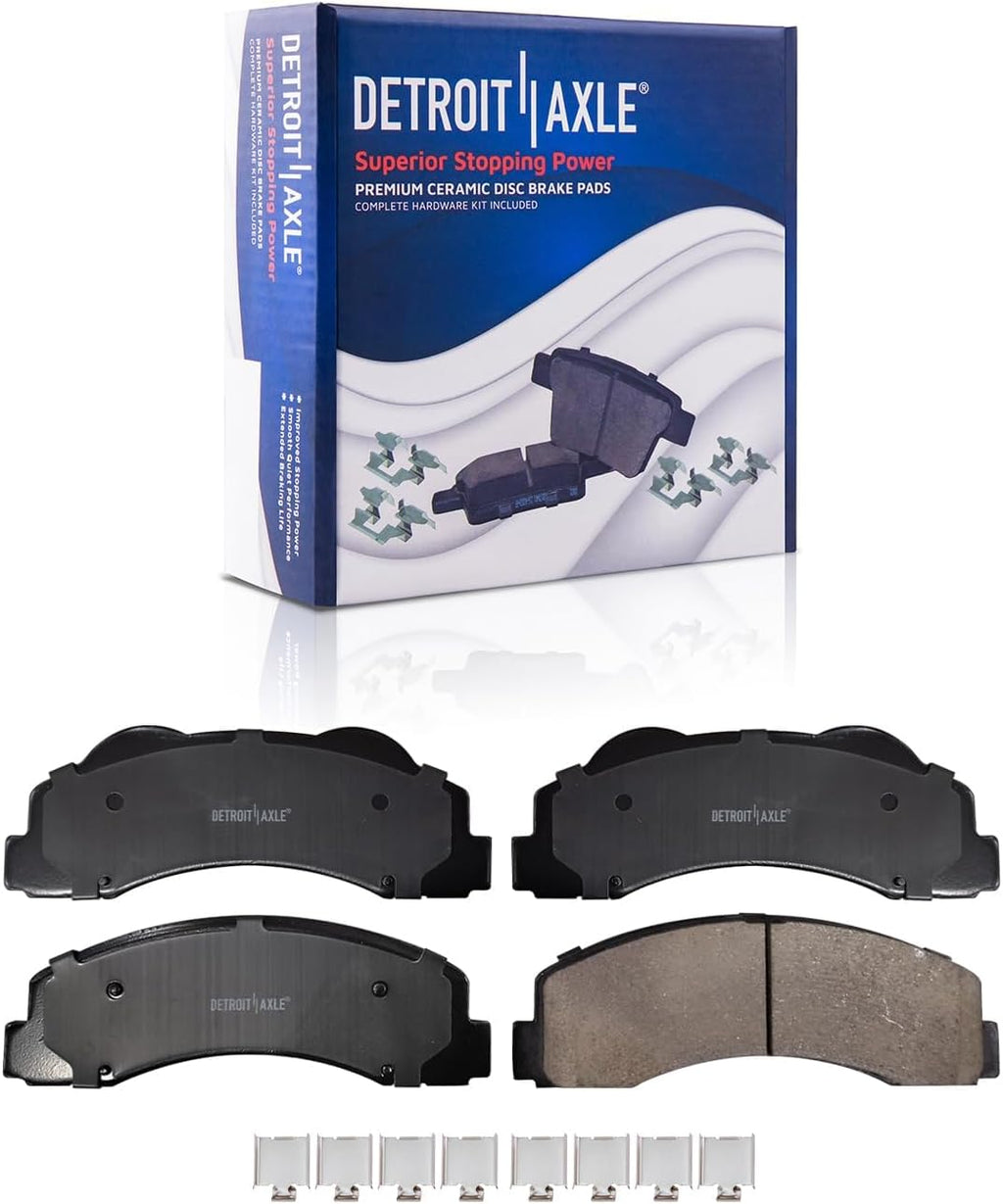 Detroit Axle - Brake Kit for Ford 2012-2020 F-150, 13.78' inch Front and 13.70' inch Rear Disc Brake Rotors Ceramic Brakes Pads 2013 2014 2015 2016 2017 2018 2019 Replacement