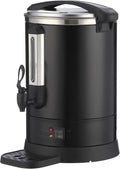 Towallmark Commercial Stainless Steel Coffee Urn 120 Cup, 18L Hot Water Dispenser with Percolator System, Two-Way Faucets for Large Events, Metallic Black Beverage Server