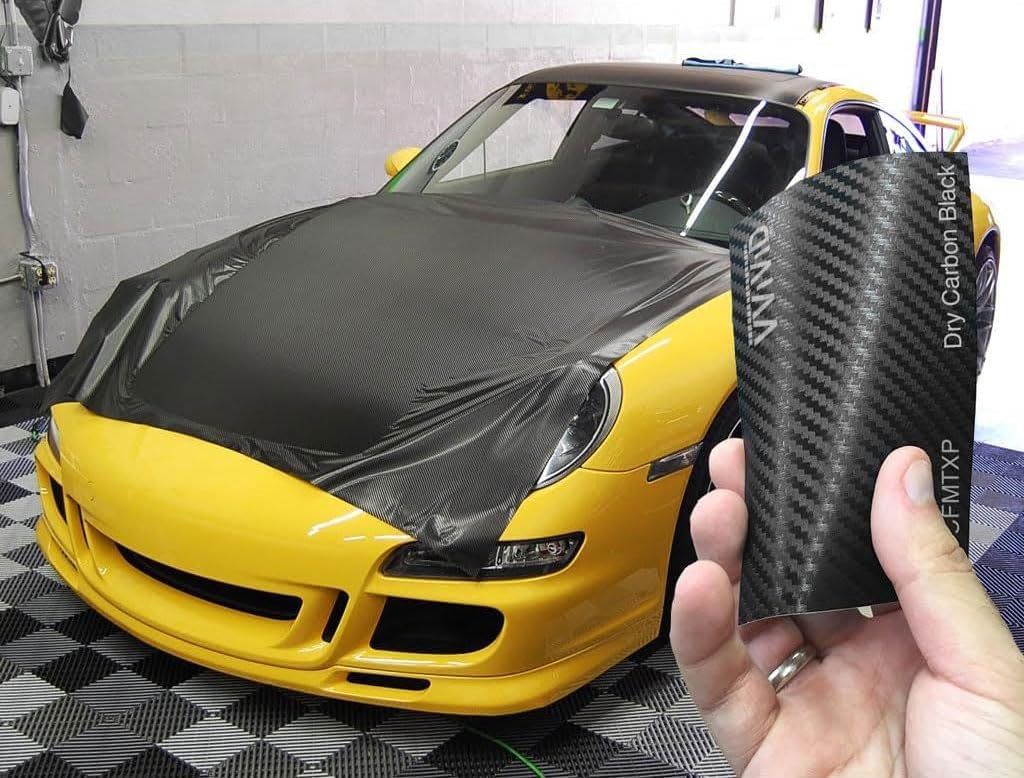 VViViD XPO Black Carbon Fiber Car Wrap Vinyl Roll Featuring Air Release Technology (50ft x 5ft)