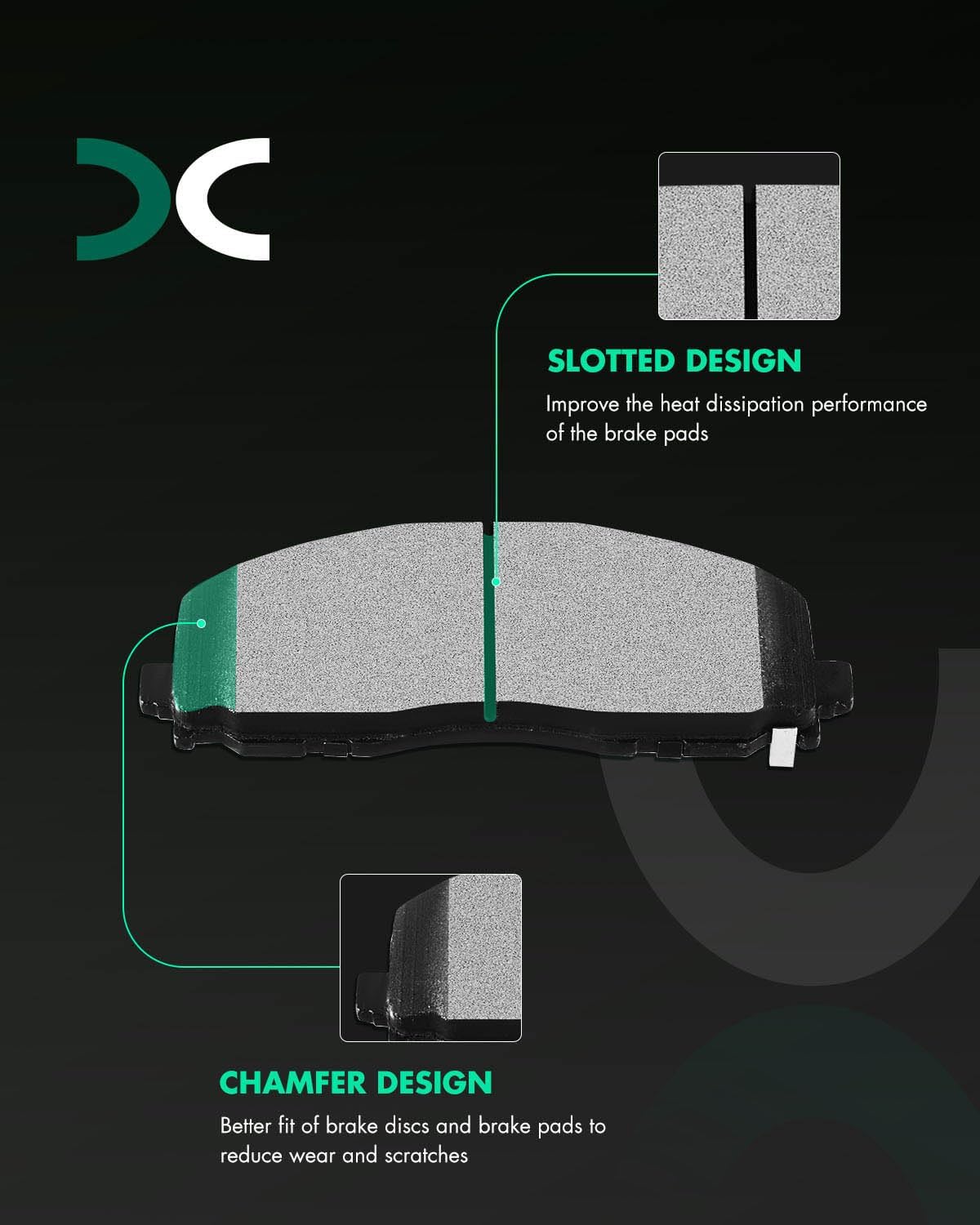 SCITOO Pads and Rotors Kits,Brake Kits Suitable for Chrysler Pacifica Town & Country,for Dodge Grand Caravan Journey,Front Drilled and Slotted Dics Rotors Ceramic Brake Pads