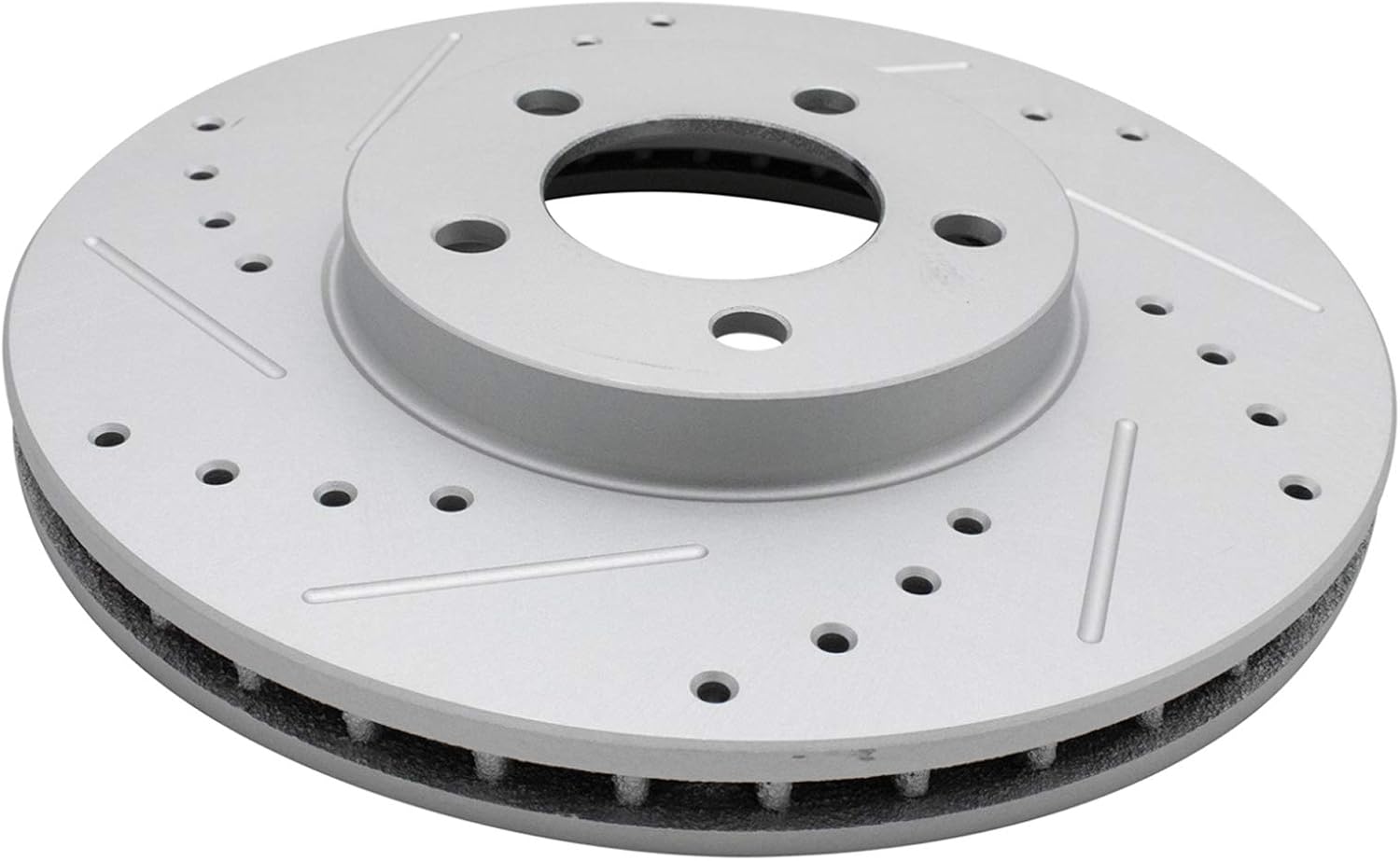 TRQ Performance Front Brake Pad and Rotor Set Ceramic G Coated Drilled Slotted Rotors Calipers Compatible with 2001-2007 Ford Taurus 2002 Lincoln Continental 2001-2005 Mercury Sable