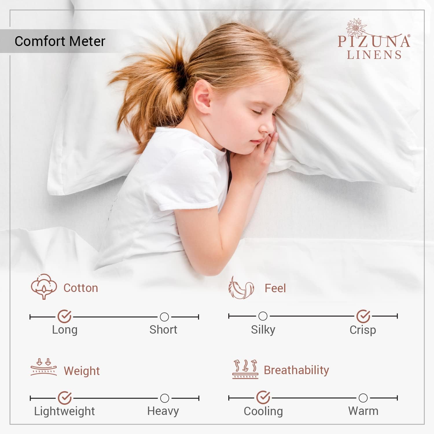 Pizuna Cotton Sheet Set California King Size, 100% Long Staple Cotton Percale with 15inch Deep Pocket (Combed Mellow Yellow Cotton)