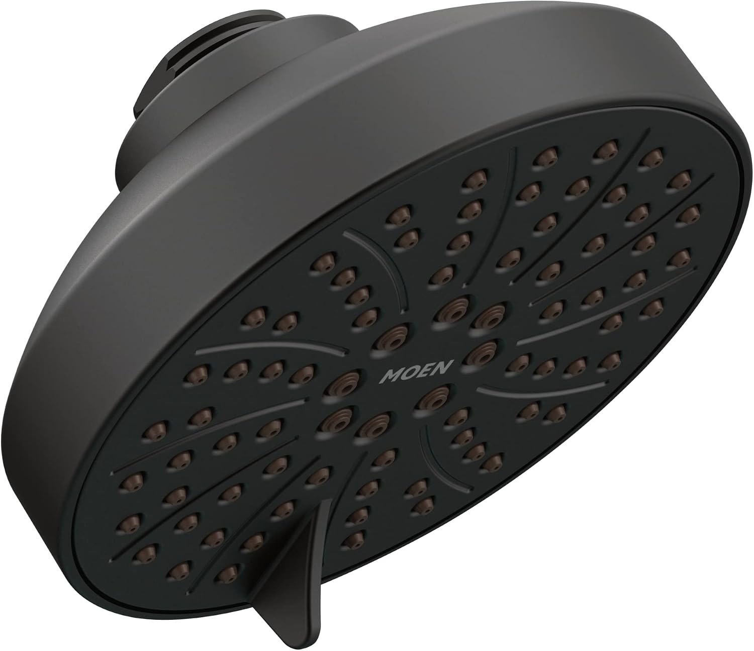 Moen Matte Black Six-Function 4-1/2' Diameter Spray Head Eco-Performance Showerhead, 6512EP15BL