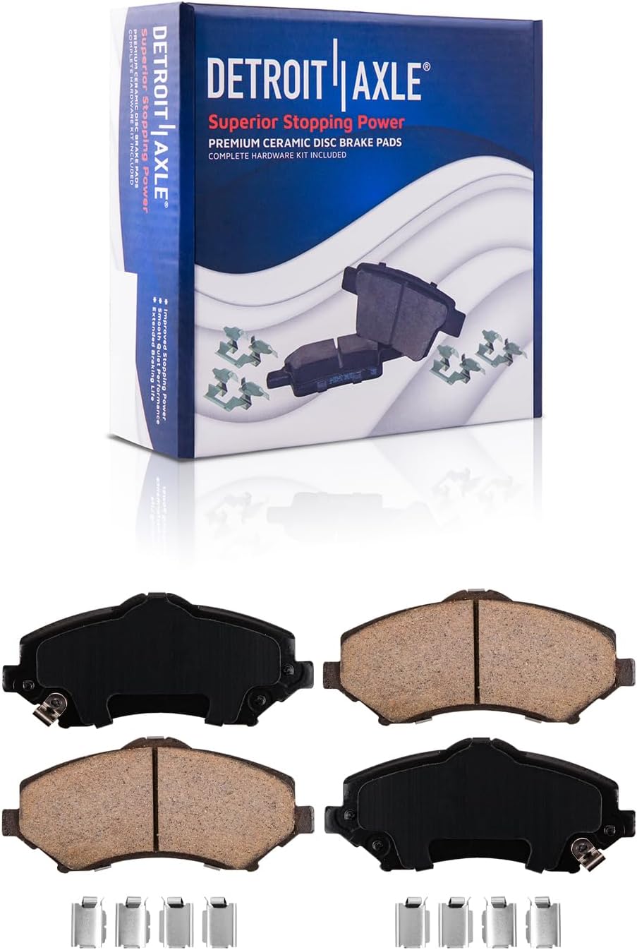 Detroit Axle - Brake Kit for 2007-2017 Jeep Wrangler Drilled and Slotted Brakes Rotors Ceramic Brake Pads Replacement : 11.89'' inch Front and 12.44' inch Rear Rotor