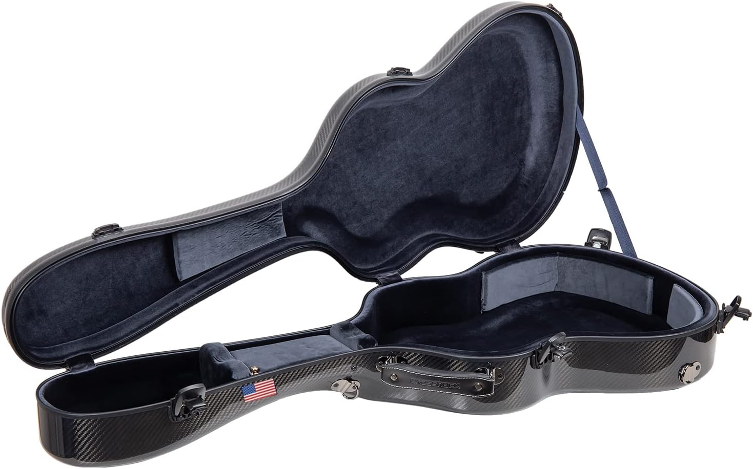 Crossrock Air Carbon 4/4 Classical Guitar Flight Case – 3K Twill Weave Carbon Fiber in Obsidian Black® – TSA Lock & Ergonomic System – Lab-Tested Impact Resistance