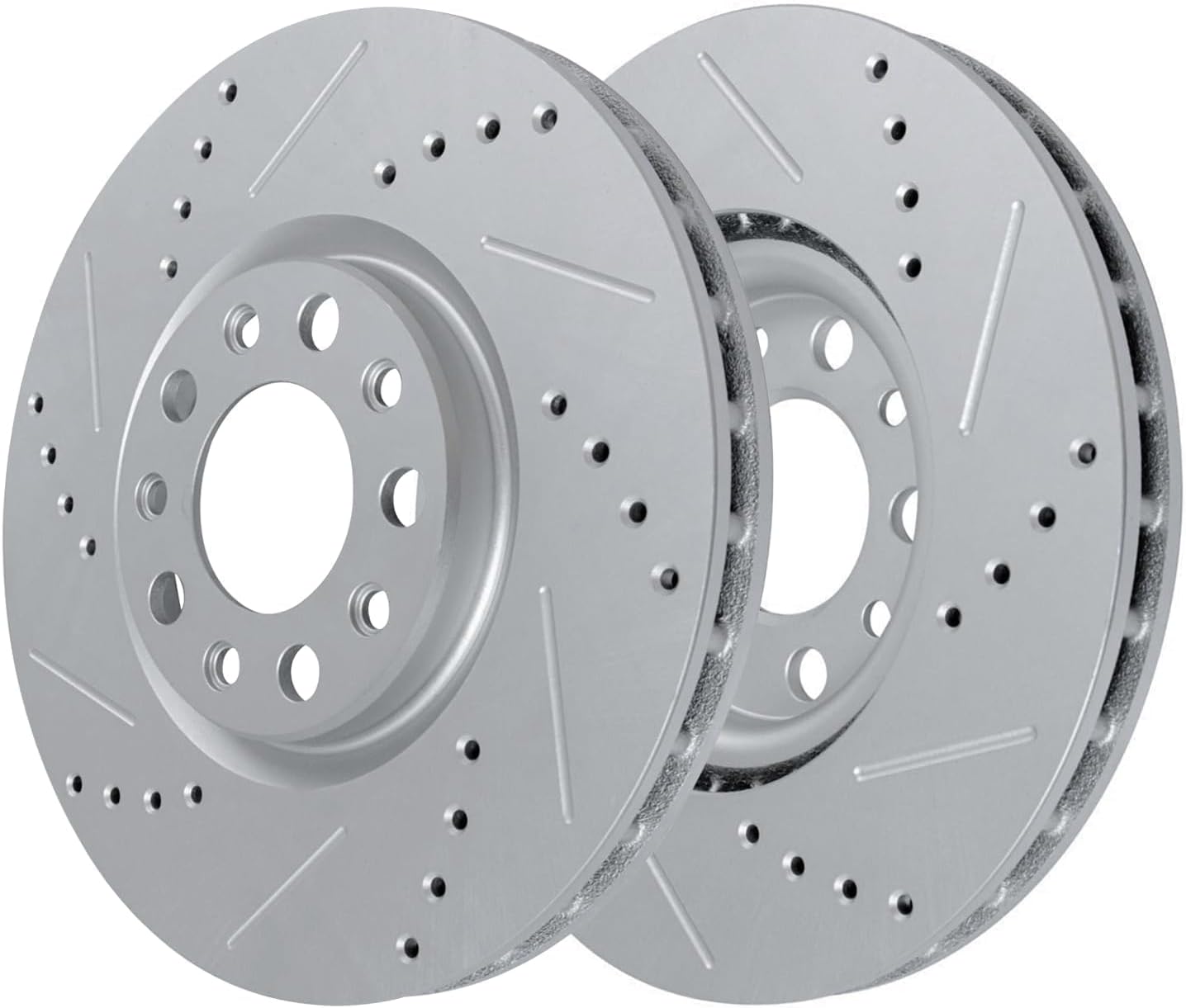 Detroit Axle - Brake Kit for 2014 2015 Jeep Cherokee [with Code BRG], Drilled and Slotted Disc Brake Rotors Ceramic Brakes Pads with Hardware Replacement : 12.99' inch Front and 12.60' inch Rear Rotor