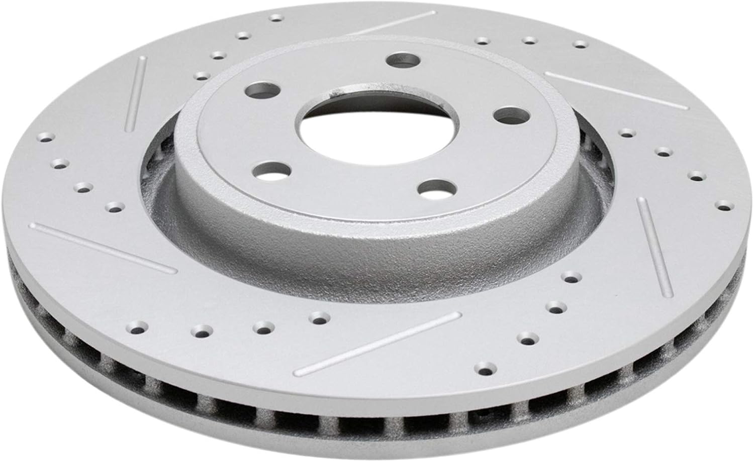 TRQ Performance Front Brake Pad and Rotor Set Ceramic Coated Drilled Slotted Rotors Compatible with 2012-2020 Dodge Durango Jeep Grand Cherokee