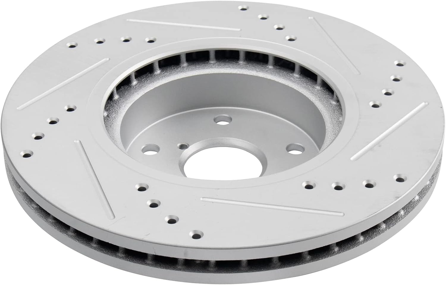 TRQ Performance Front Brake Pad and Rotor Set Ceramic Coated Drilled Slotted Compatible with 2006-2007 Subaru B9 Tribeca 2008-2014 Tribeca 2015-2019 Legacy Outback 2015-2021 WRX