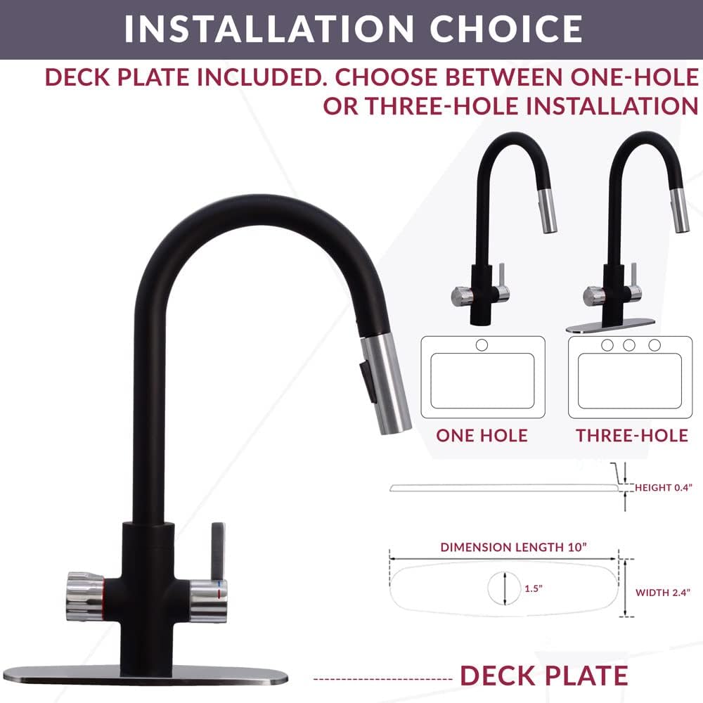 Westbrass BK13341-12 33' Single Bowl Reversible Apron Front Solid Surface Kitchen Sink with 4 in 1 Function Faucet, Dual Water Filters, Drain Basket and Soap Dispenser, Oil Rubbed Bronze