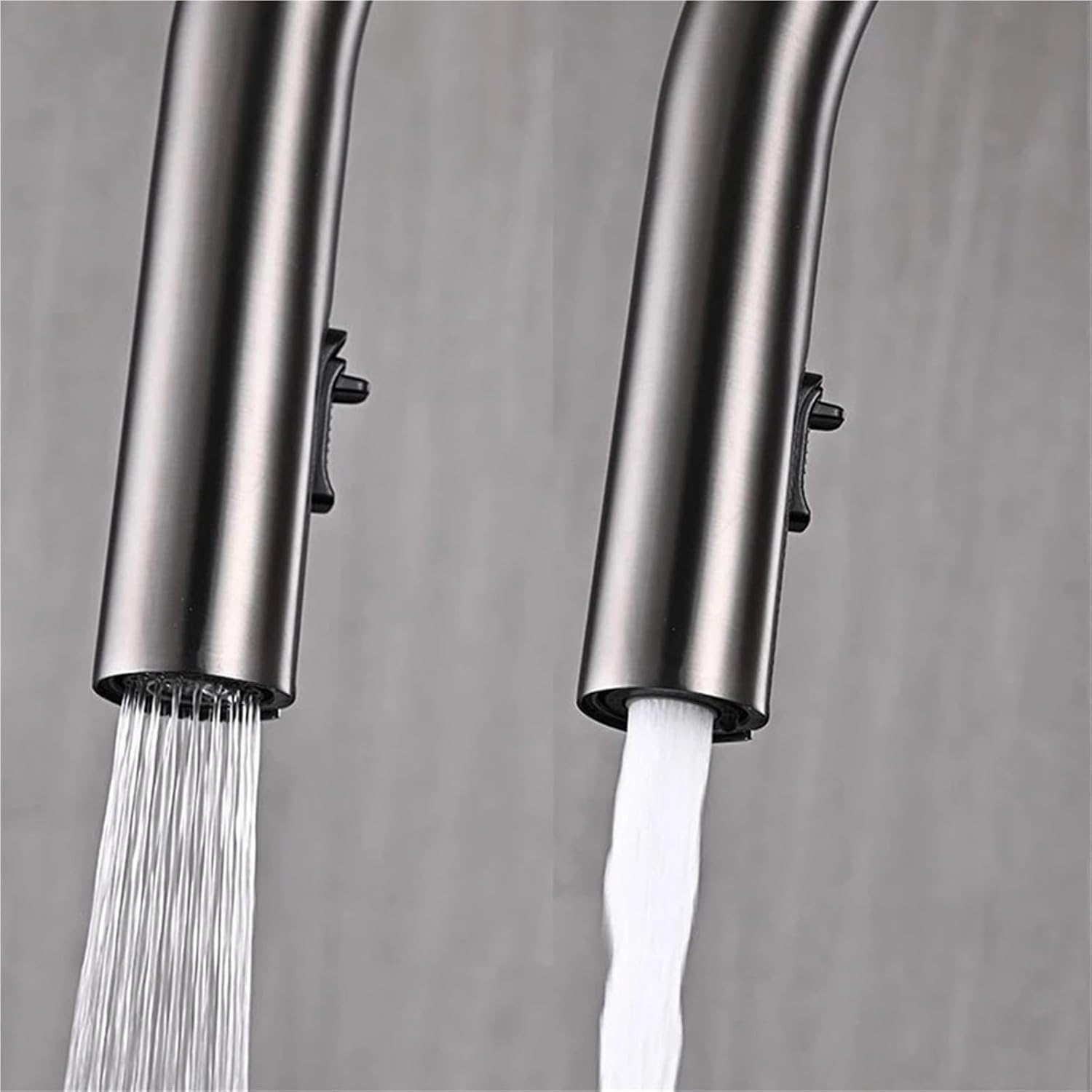 Pull-Out Kitchen Faucet 360 Rotation Hidden Nozzle Hot and Cold Water Sink Mixer Tap Deck Mounted Luxury Wash Tap(Chrome)