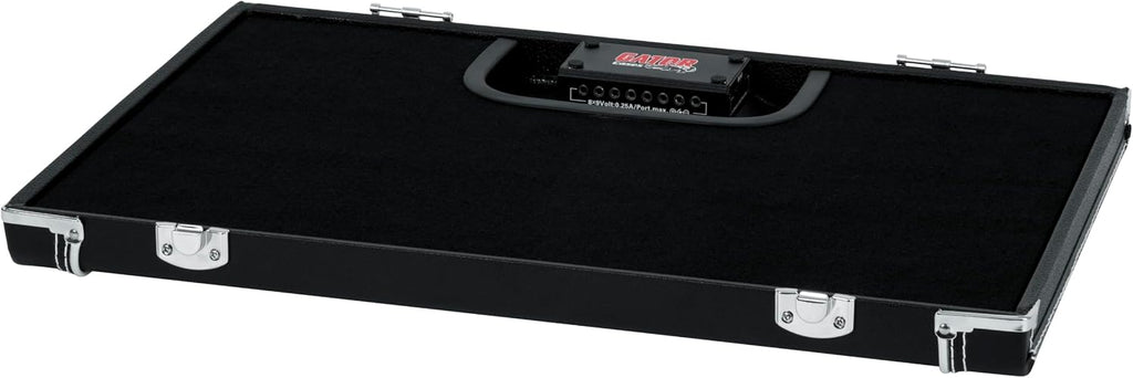 Gator Cases Gig Box Jr. Pedal Board with Built in 3x Guitar Stand | Fits Most Electric and Acoustic Guitars; Pedal Surface 21.5' x 15' (GW-GIGBOXJR)