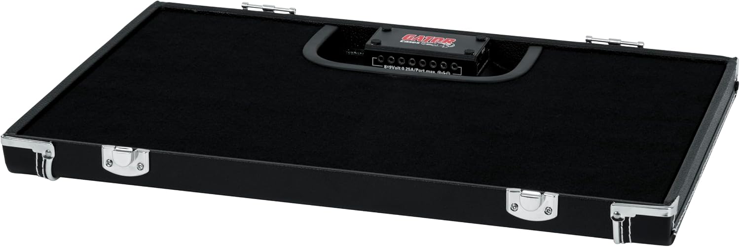 Gator Cases Gig Box Jr. Pedal Board with Built in 3x Guitar Stand | Fits Most Electric and Acoustic Guitars; Pedal Surface 21.5' x 15' (GW-GIGBOXJR)