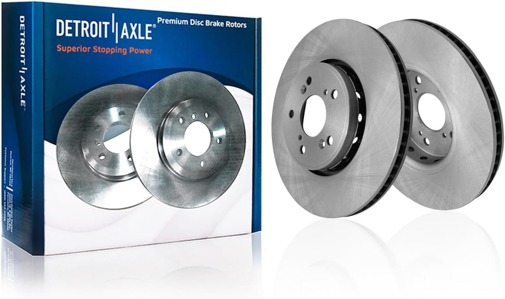 Detroit Axle - Brake Kit for 2013 2014 2015 2016 2017 2018 Acura RDX, Disc Brake Rotors Ceramic Brakes Pads with Hardware Replacement: 12.28' inch Front & 12.00' inch Rear Rotor