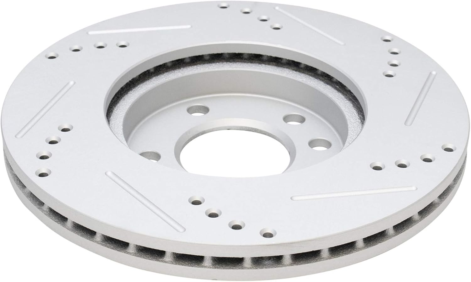 TRQ Performance Front Brake Pad & Rotor Set Ceramic Coated Drilled Slotted Vented Rotors Compatible with 99-03 Saab 9-3 99-05 9-5 2000 Saturn LS LS1 LS2 LW1 LW2 01-02 L100 01-03 L200 LW200 LW300