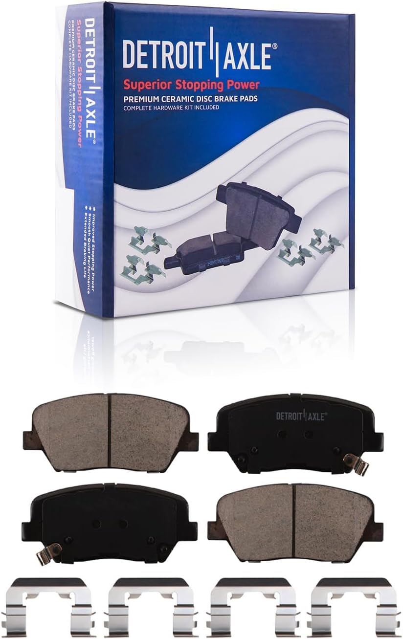 Detroit Axle - Front Brake Kit for 2014-2015 Kia Sorento, Disc Brake Rotors Ceramic Brakes Pads Replacement : 12.60' inch Rotor