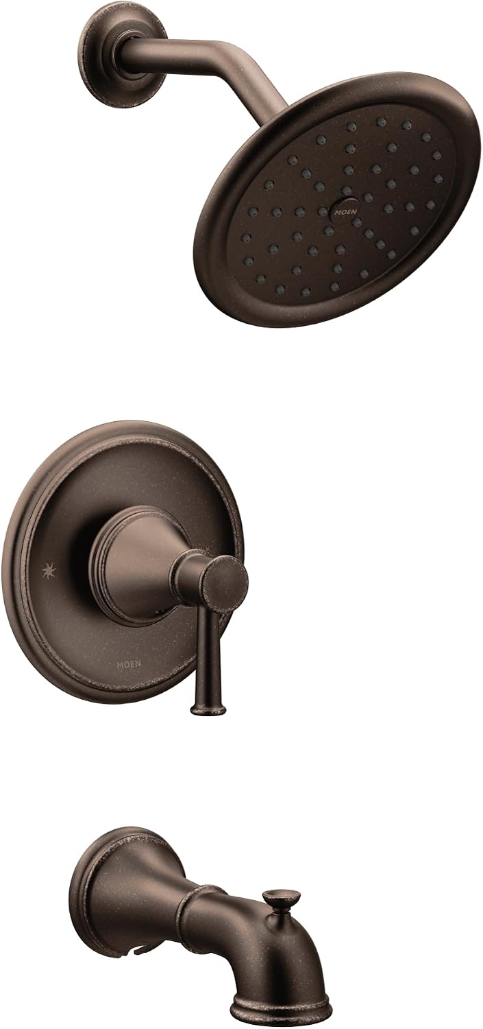 Moen Belfield Posi-Temp Tub and Shower Trim Kit with Eco-Performance Showerhead, Valve Required, Oil Rubbed Bronze, T2313EPORB