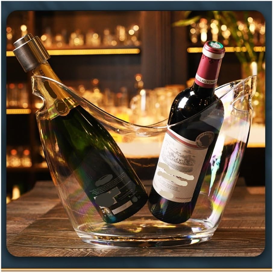 Iice Bucket, Wine Champagne Ice Bucket for Bar & Home,Ice Bucket for Parties(Transparent)