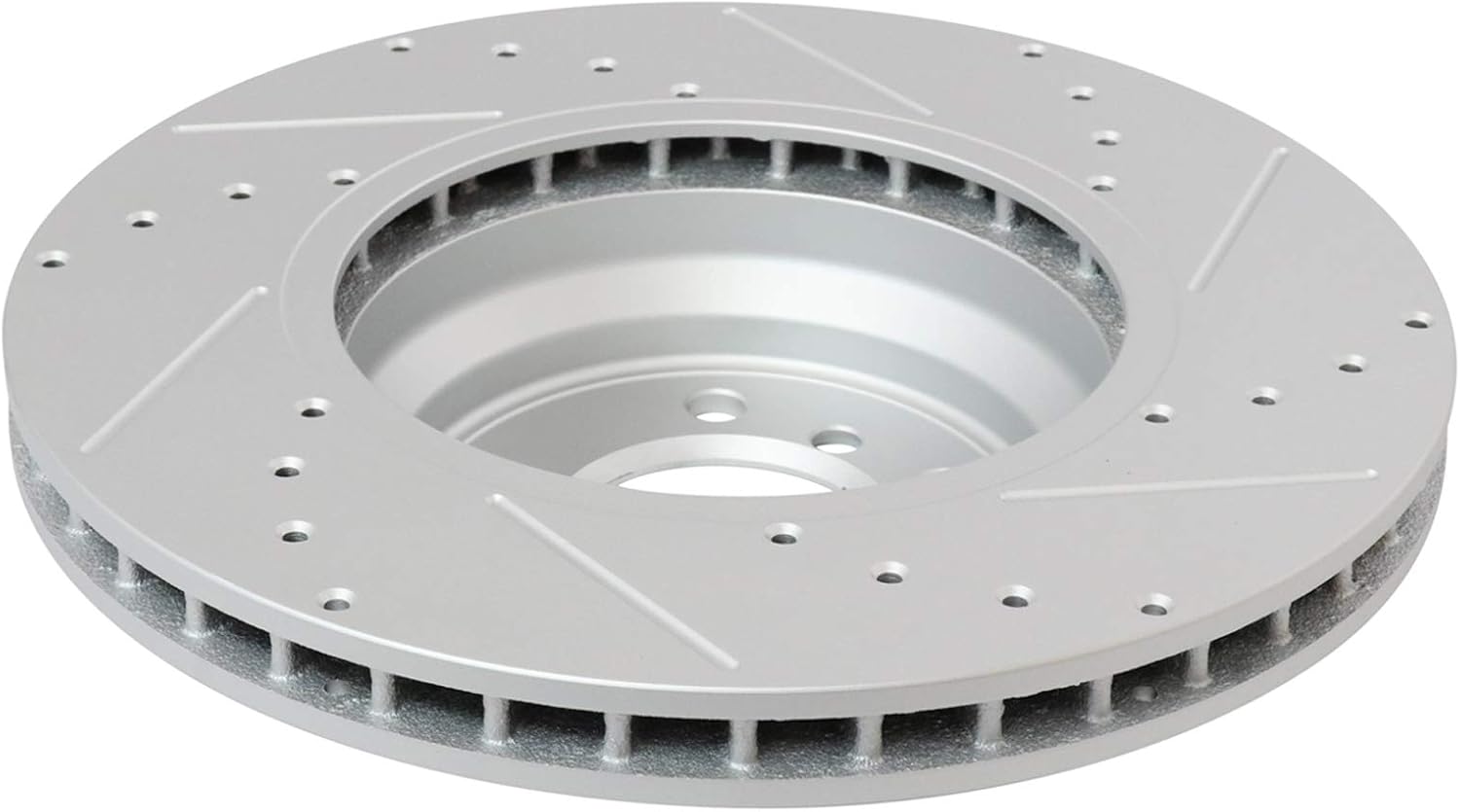 TRQ Performance Front Brake Pad and Rotor Set Ceramic Slotted Drilled G Coated Rotors Wear Sensor Compatible with 2007-2010 BMW 335i 2009-2010 335d 2010 335i xDrive