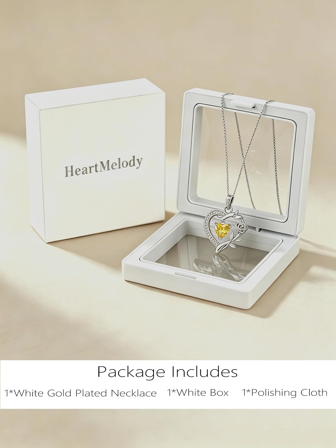 HeartMelody Heart Necklaces for Women Gold,14k 18K White Gold Plated Dainty Rose Butterfly Necklace with Garnet Birthstone Pendant Necklace Everyday Jewelry Birthday Christmas Gifts for Women Mom Her
