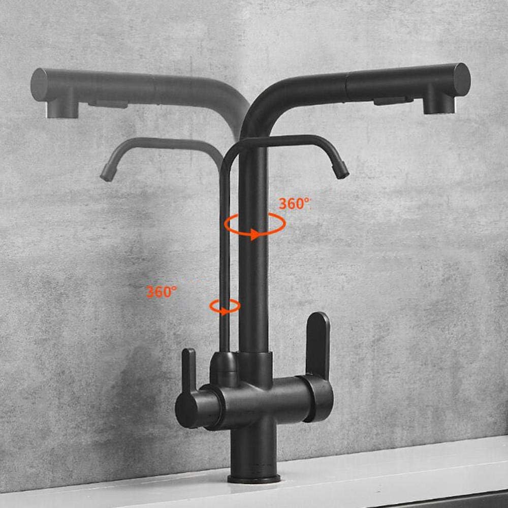 Kitchen Faucets with Pull Down Three-in-one hot and Cold 360° Rotation 2 Modes, Pure Water Dispenser, Direct Drinking, Sink, Kitchen Faucet,
