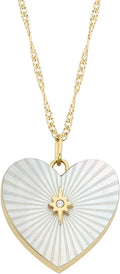 Fossil Women's Gold-Tone Stainless Steel Pendant Chain Necklace for Women