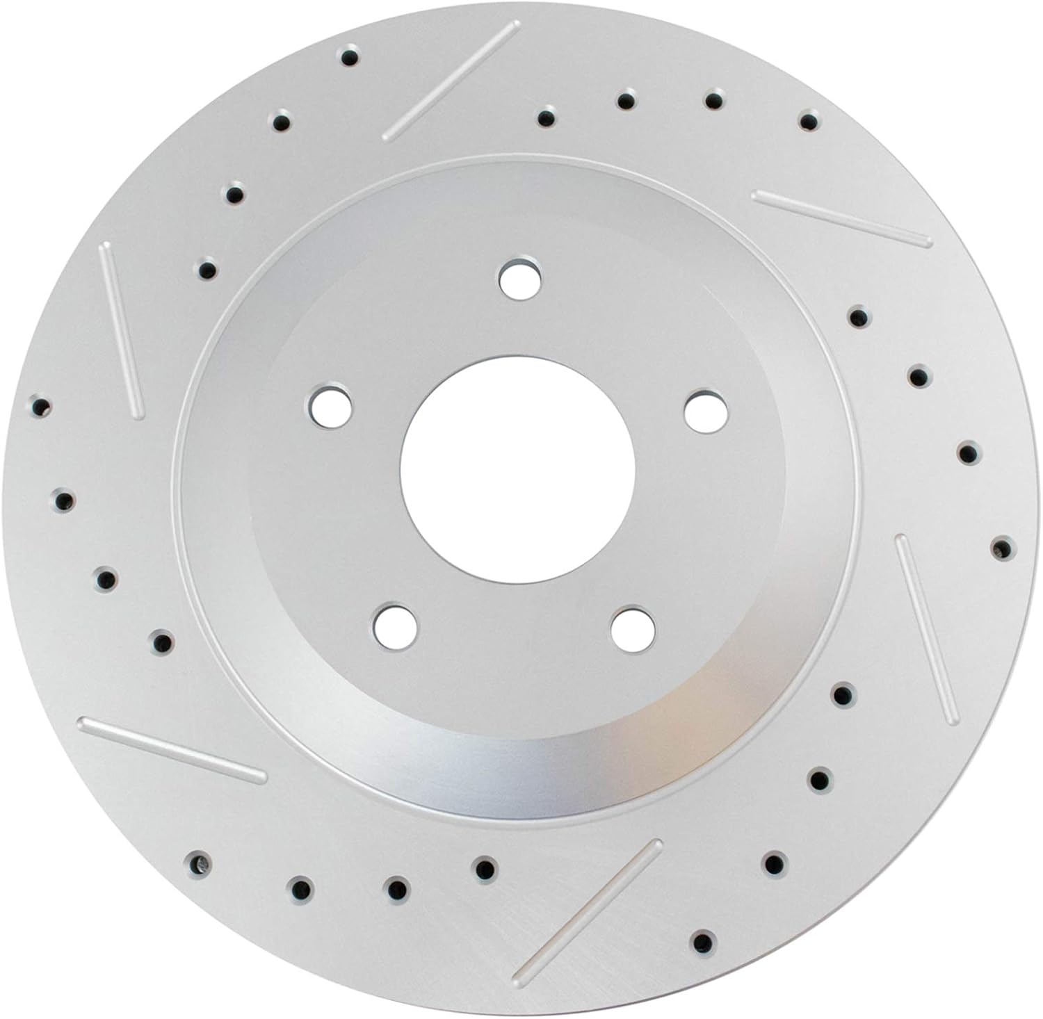 TRQ Performance Front Brake Pad and Rotor Set Ceramic Drilled Slotted G Coated Vented Rotors Compatible with 1997-2004 Chevrolet Corvette