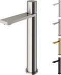 VIGO Gotham Single-Handle Single-Hole Mount Vessel Bathroom Sink Faucet, 12-Inch, Brushed Nickel, Modern Design, Solid Brass, 1.2 GPM WaterSense & Ceramic Disc Valve, Corrosion-Resistant