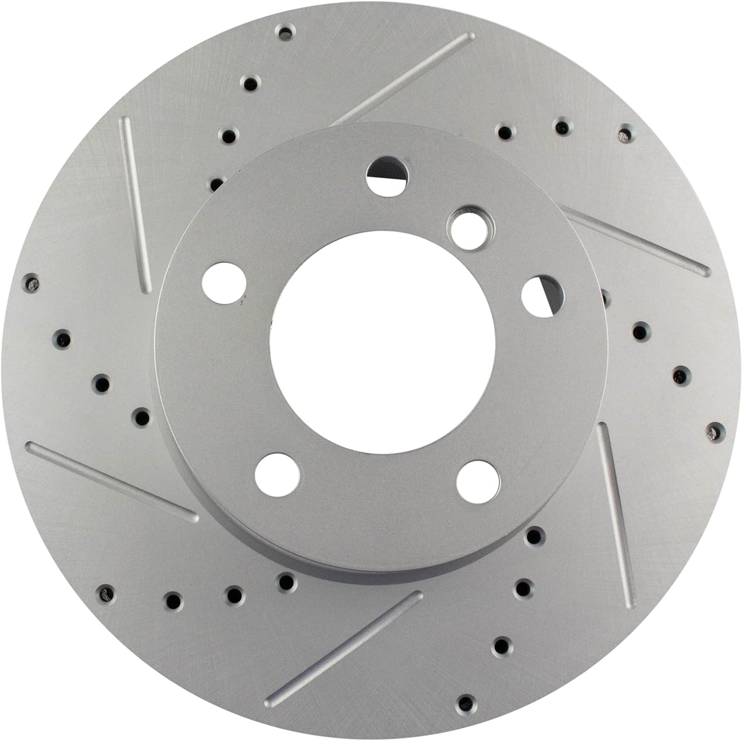 TRQ Performance Front Brake Pad and Rotor Set Ceramic Coated Drilled Slotted Compatible with 2008-2013 BMW 128i 2006 325i 325xi 2007 328i 328xi
