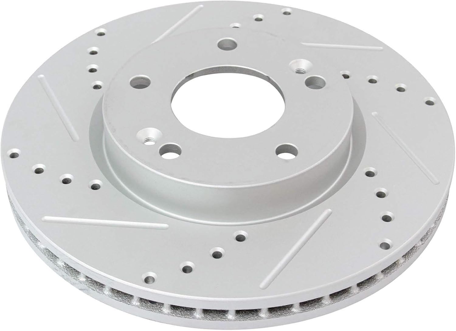 TRQ Performance Front Brake Pad and Rotor Set Ceramic Drilled Slotted Coated Vented Rotors Compatible with 2003-2008 Hyundai Tiburon 2005-2009 Tucson 2005-2010 Kia Sportage