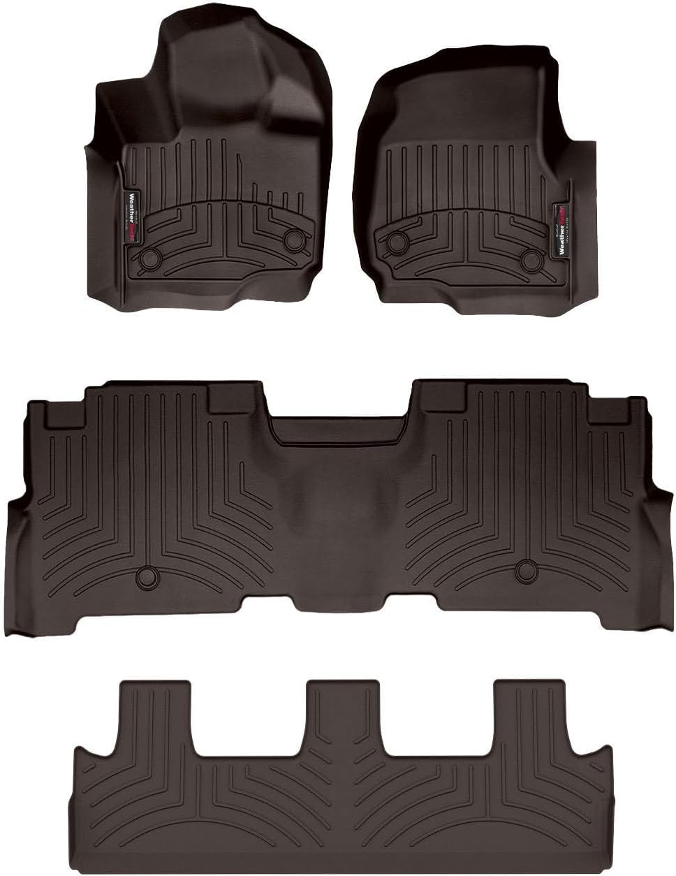 WeatherTech Custom Fit FloorLiners for Ford Expedition Max - Full Set (471665-1-2-4712953), Cocoa