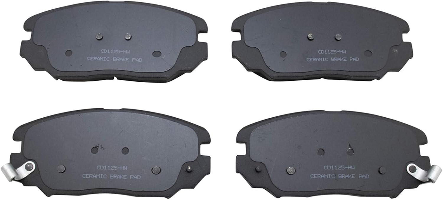 TRQ Performance Front Ceramic Brake Pad and Rotor Set Coated Drilled Slotted Compatible with 2008-2010 Hyundai Sonata V6 3.3L 2006 Hyundai Sonata V6 3.3L 2007 Limited 2007 SE