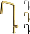 VIGO Parsons 18'' H Single Handle Pull-Down Sprayer Kitchen Faucet in Matte Brushed Gold-VG02031MG