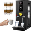 Hot Water Dispenser for Home, 3000W Electric Water Boiler with Dual Faucet, LCD Touch Screen, Commercial Water Boiler for Coffee Tea Restaurant Office,Black-Cold hot