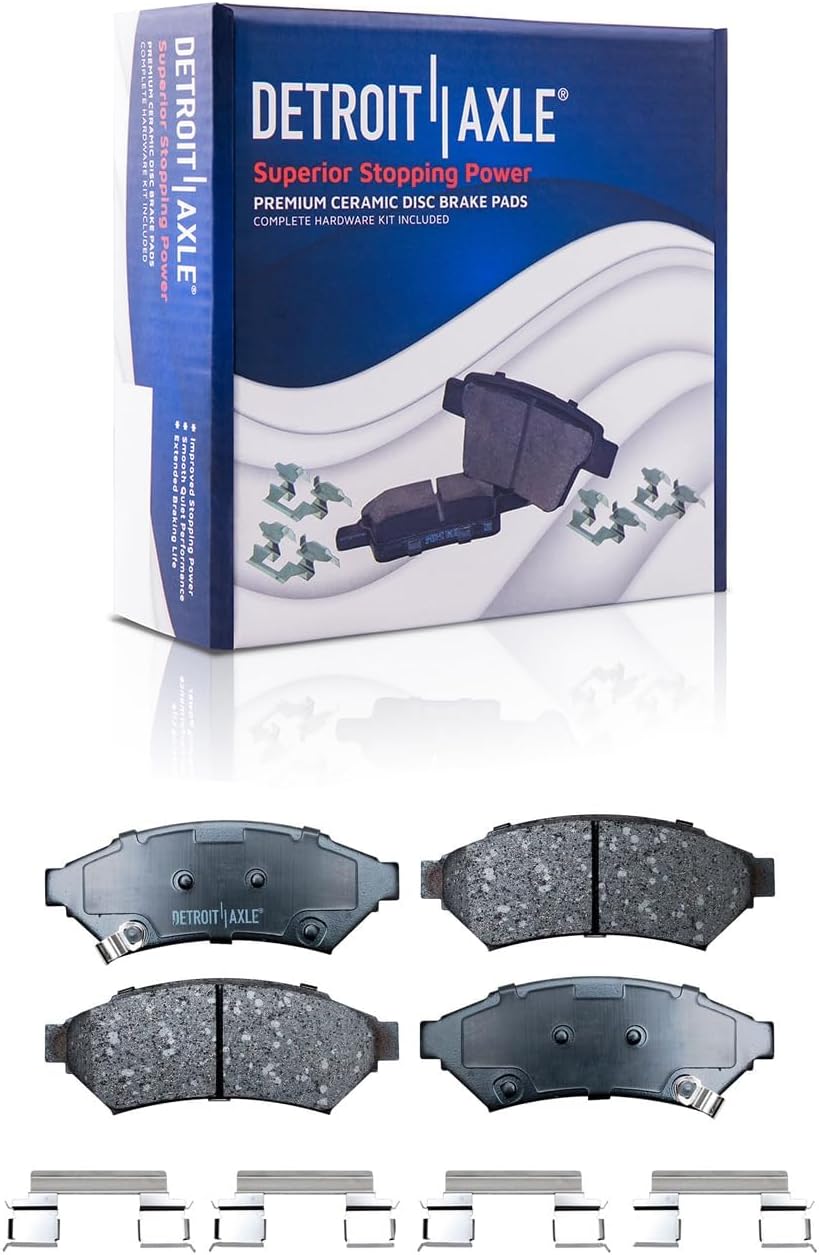 Detroit Axle - 8pc Brake Kit for 2006 Chevrolet Uplander Buick Terraza Pontiac Montana Saturn Relay Disc Brake Rotors Ceramic Brake Pads Replacement : 11.69' inch Front and 11.81' inch Rear Rotor