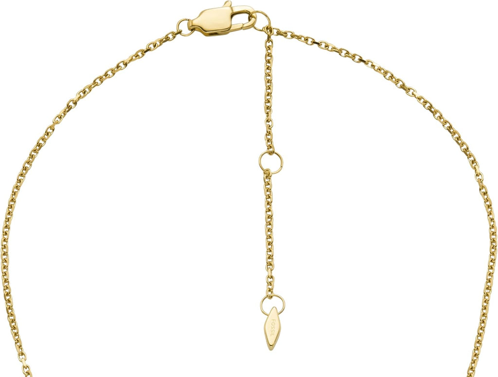 Fossil Women's Gold-Tone Stainless Steel Pendant Chain Necklace for Women
