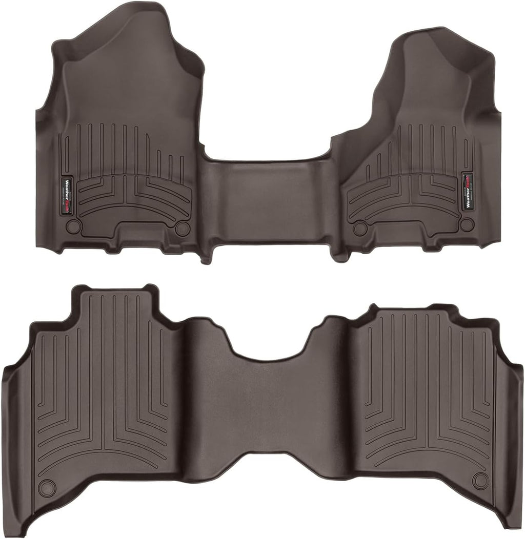 Weathertech Custom Fit FloorLiners for Dodge Ram Truck 2500/3500-1st Row (OTH) & 2nd Row (4715711-4715454), Cocoa