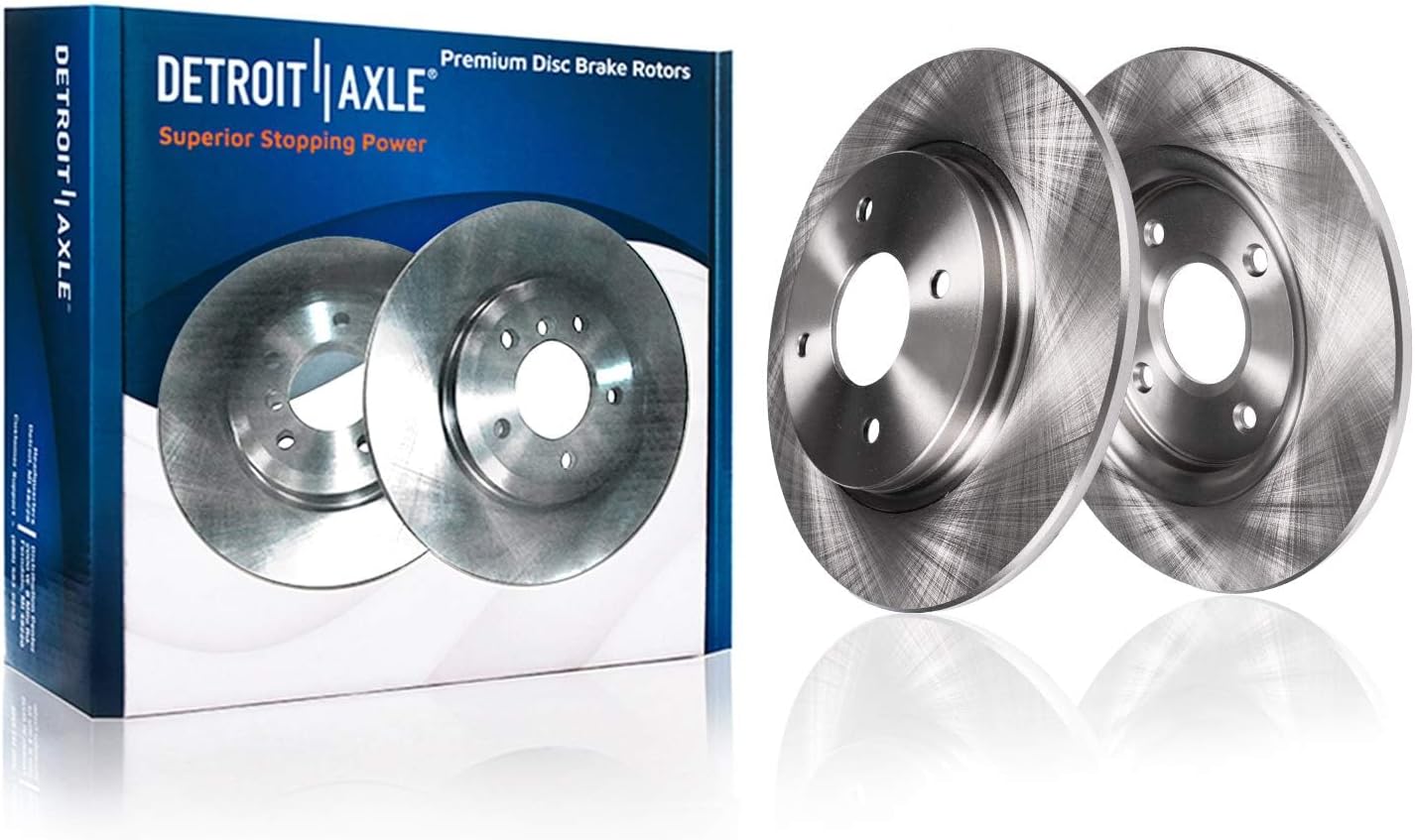 Detroit Axle - Brake Kit for 2012 2013 2014 2015 2016 2017 2018 Toyota Yaris [Rear Disc], Disc Brakes Rotors Ceramic Brake Pads Replacement : 10.83' inch Front and 10.20' inch Rear Rotor