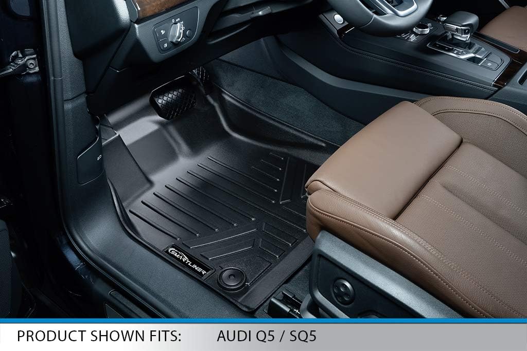 SMARTLINER Custom Fit Floor Mats 1st Row Liner Set Compatible with 2018-2025 Audi Q5