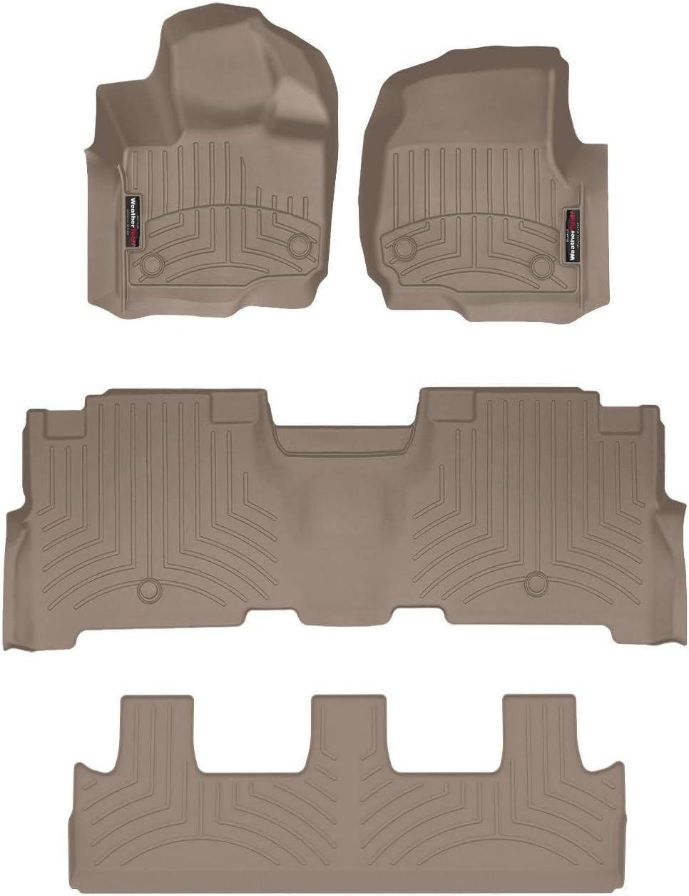 WeatherTech Custom Fit FloorLiners for Ford Expedition Max - Full Set (451665-1-2-4512953), Tan