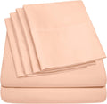 King Size Bed Sheets - 6 Piece 1500 Supreme Collection Fine Brushed Microfiber Deep Pocket King Sheet Set Bedding - 2 Extra Pillow Cases, Great Value, King, Peach (Pack of 6)