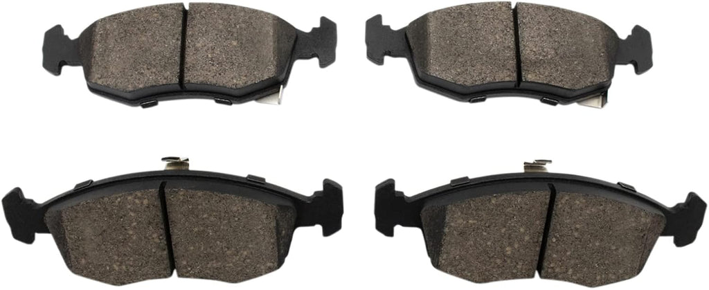 TRQ Performance Front Brake Pad and Rotor Set Ceramic Vented Coated Rotors Calipers Compatible with 2012-2017 Fiat 500