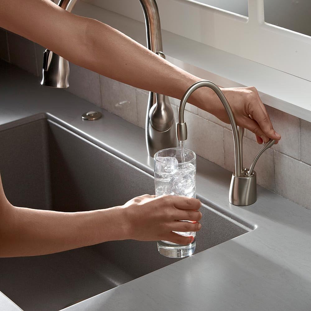 InSinkErator Contemporary Instant Hot and Cold Water Dispenser - Faucet Only, French Gold, F-HC1100FG