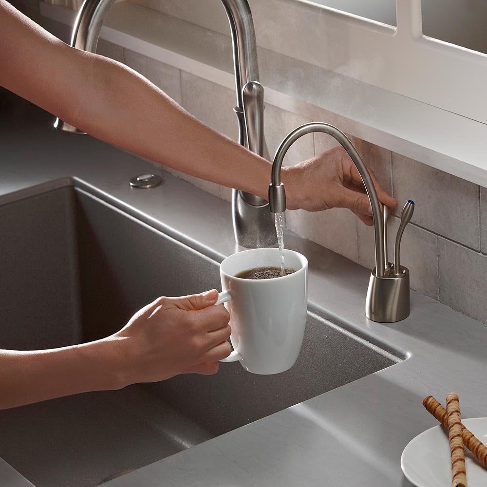 InSinkErator Contemporary Instant Hot and Cold Water Dispenser - Faucet Only, French Gold, F-HC1100FG