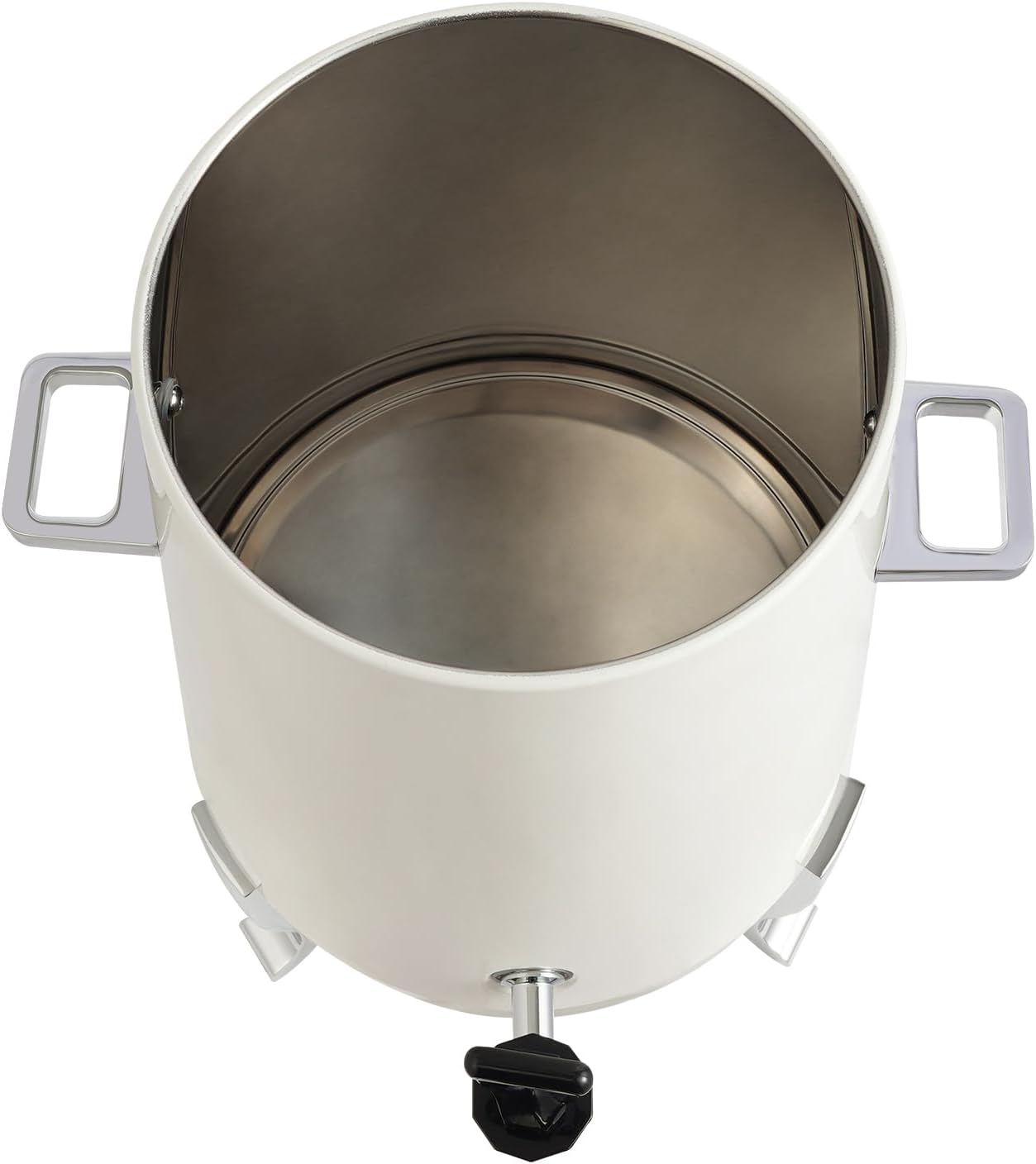 Coffee Urn With Fuel Holder, 3.5 Gallon/13L Stainless Steel Beverage Dispensers for Coffee Tea Hot Water, Hot Drink Dispenser with Stand, Chafer Urn with Spigot for Parties Catering (White)
