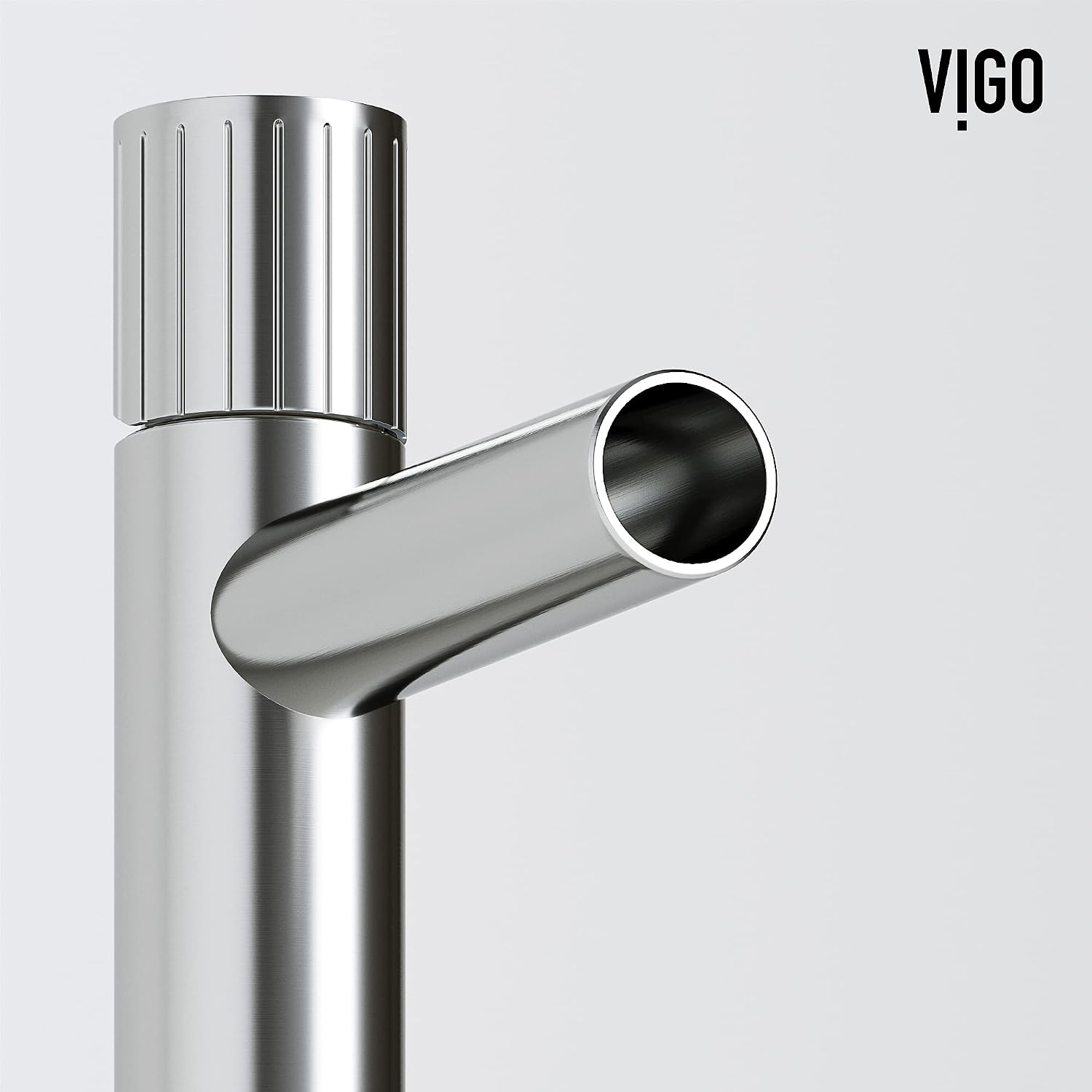 VIGO Ashford Single-Handle Single-Hole Mount Vessel Bathroom Sink Faucet, 11-Inch, Brushed Nickel, Modern Design, Solid Brass, 1.2 GPM WaterSense & Ceramic Disc Valve, Corrosion-Resistant