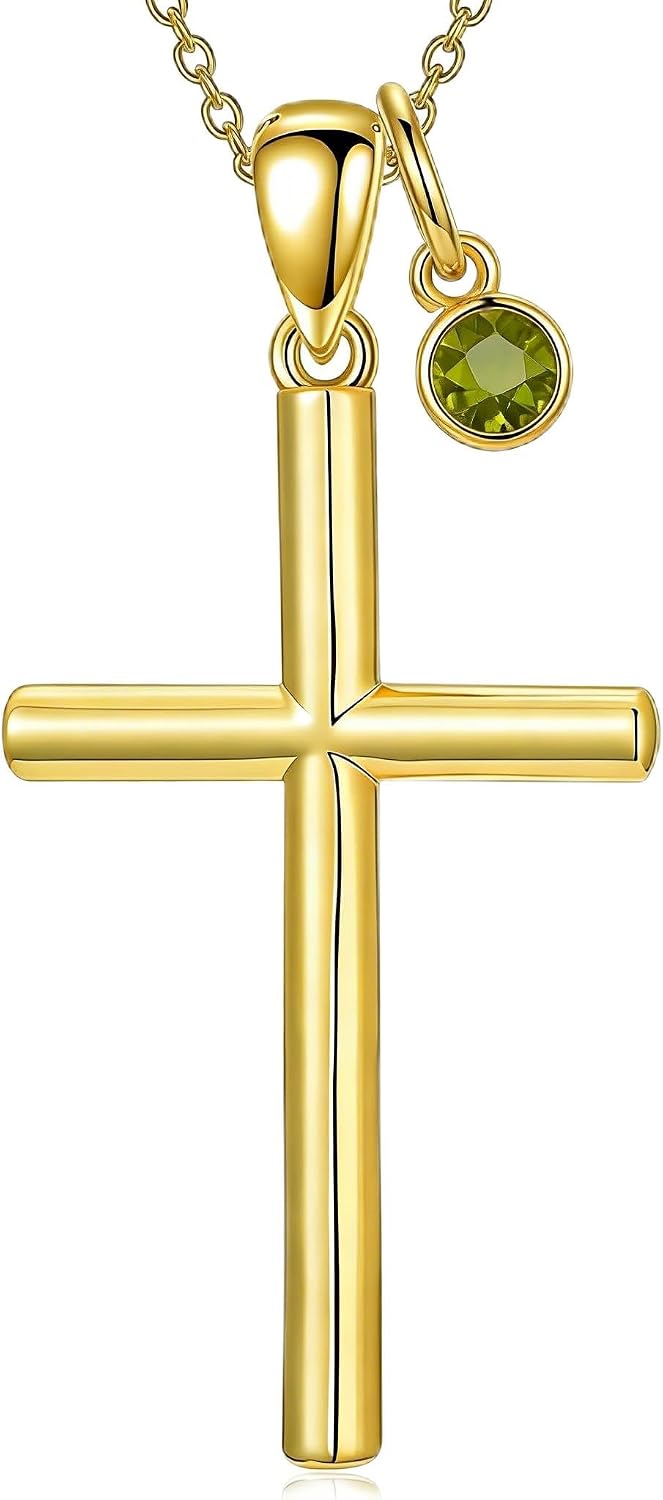 18K Gold Cross Pendant for Women Gold Cross Necklace 18K Gold Jewelry Religious Gift