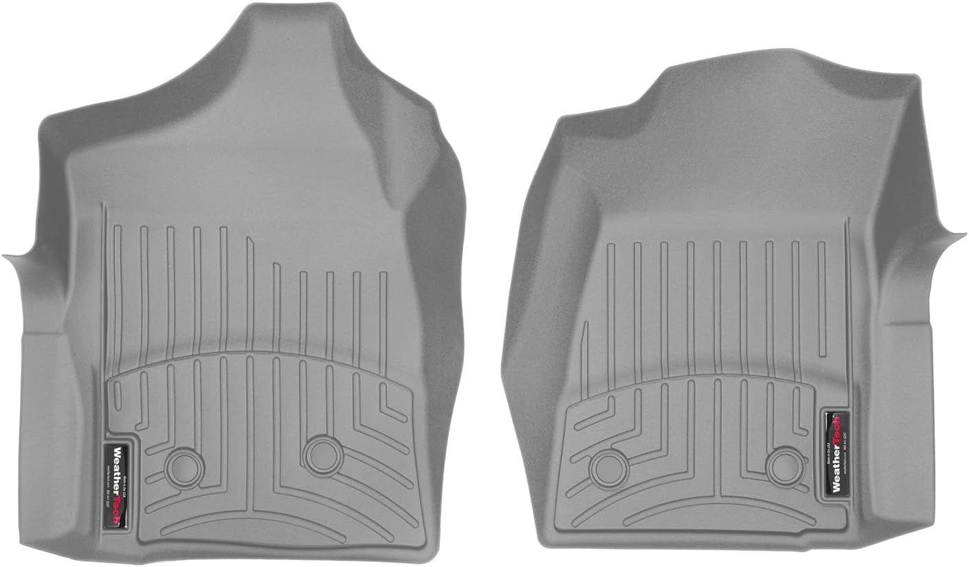 WeatherTech Custom Fit FloorLiners for GMC Sierra, Silverado, Sierra - 1st Row (460281), Grey