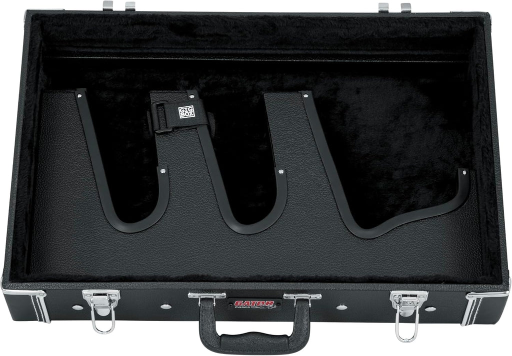 Gator Cases Gig Box Jr. Pedal Board with Built in 3x Guitar Stand | Fits Most Electric and Acoustic Guitars; Pedal Surface 21.5' x 15' (GW-GIGBOXJR)