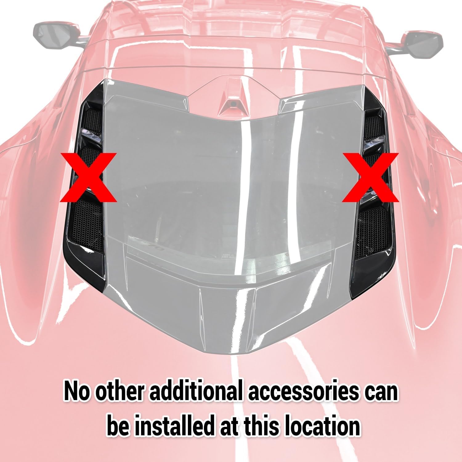 2Pcs Rear Quarter Intake Ports,Carbon Fiber Pattern Rear Hatch D-Pillar Window Louver Trim Panels Air‑Vent Garnish Covers for Corvette C8 Stingray Z51 2020+,for C8 Z06 2023+/E-Ray 2024+