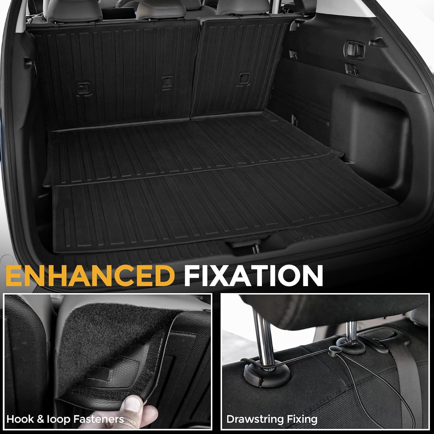 Floor Mats for Mazda CX-50 2023-2026, All Weather Floor Mats Trunk Cargo Liner with Backrest Protectors and Door Sill Guards Accessories, Full Coverage Set (Fit Gas Models)
